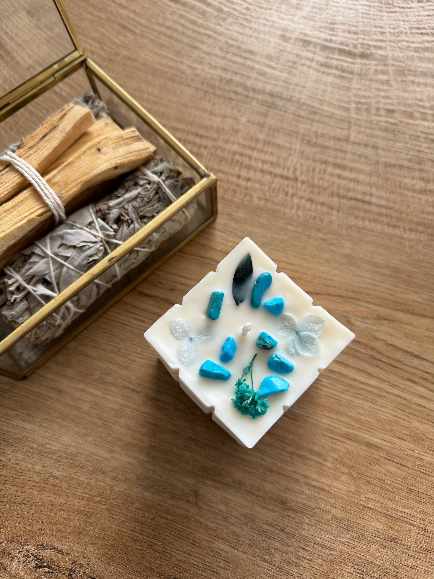 Bougie de rituel - Turquoise