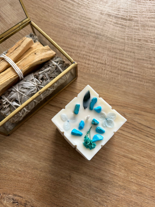 Bougie de rituel - Turquoise